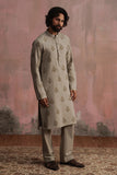 Grey Block Printed Kurta Pajama