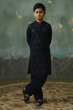 Navy Blue Embroidered Kurta Shalwar
