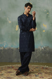 Navy Blue Embroidered Kurta Shalwar
