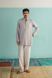 Sky Blue Embroidered Gandoura Shirt