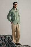 Green White Striped Shirt