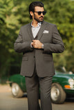 Charcoal Grey Single Brested Three Piece Suit