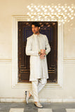 PEARL WHITE OPEN SHERWANI