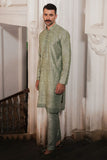 PASTEL GREEN COTTON SLUB KURTA TROUSER